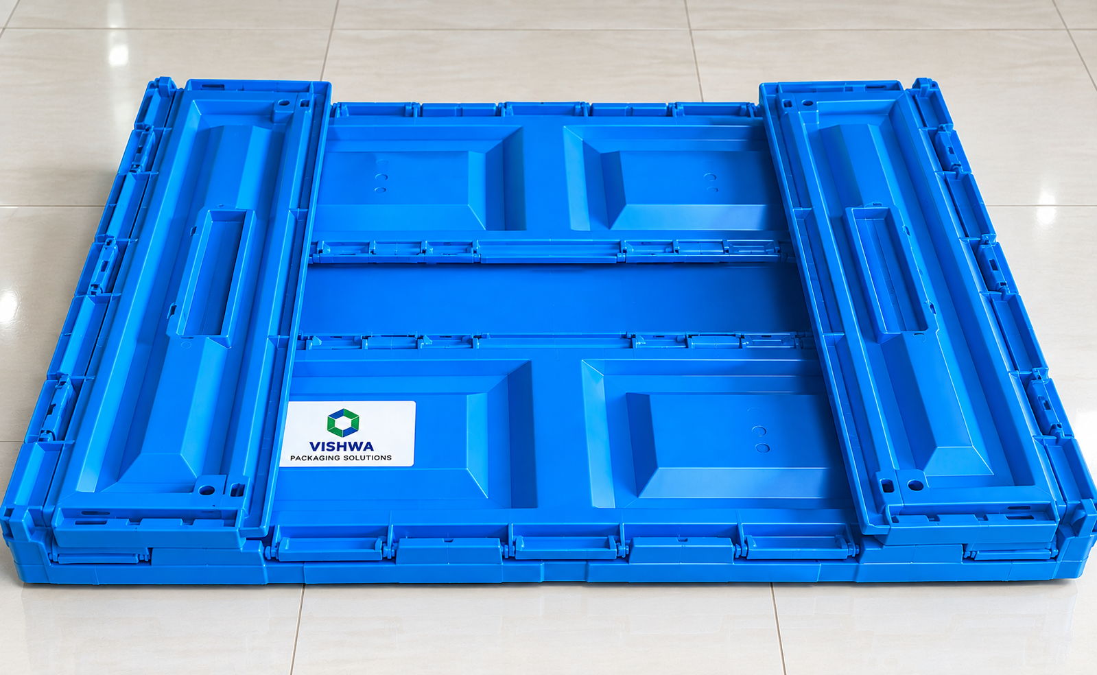 Foldable Plastic Crate Folded Flat